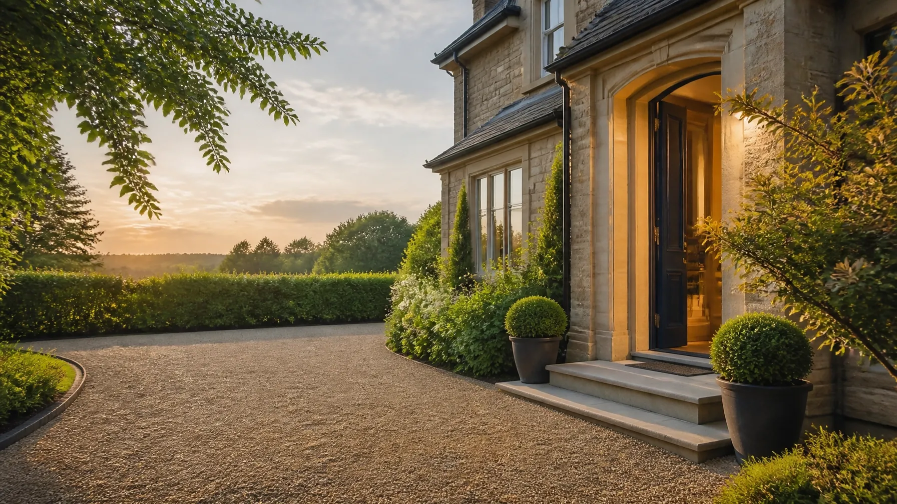 Welcoming entrance to a well-kept UK property